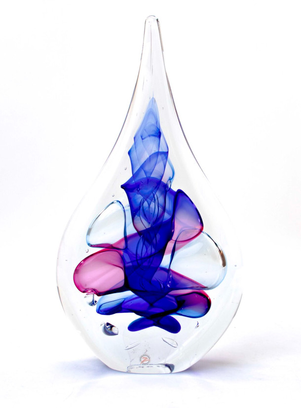 Loranto + Druppel plat groot, blauw-roze